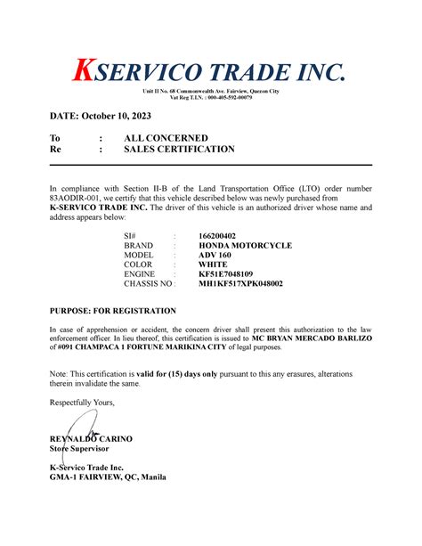 Kservico Trade Incorporated at 68, Commonwealth Avenue.